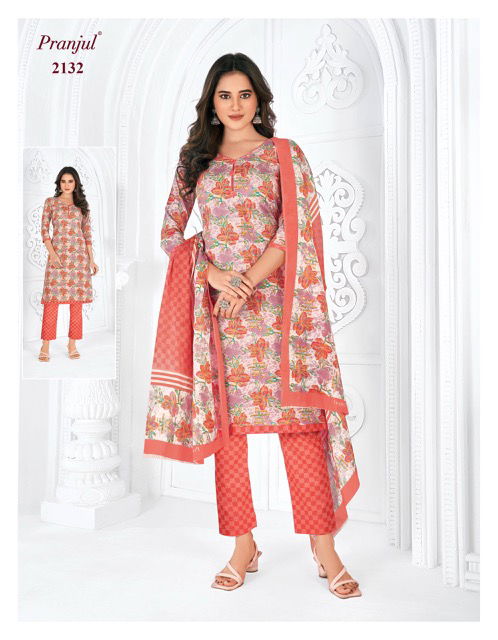 Priyanka Vol 21 By Pranjul Pure Cotton Printed Readymade Dress
